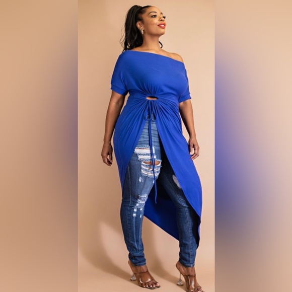 New Without Tags - White, Off Shoulder Maxi Top - Picture 2 of 5